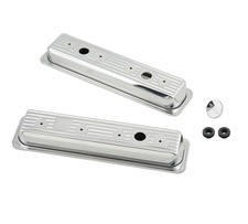 9415 Mr. Gasket Chrome Valve Covers - Finned