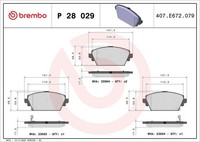 Brembo Bremsbelagsatz, Scheibenbremse P 28 029 FüR Honda Nissan MG