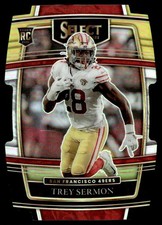 2021 Panini Select Die Cut Trey Sermon Rookie San Francisco 49ers #68