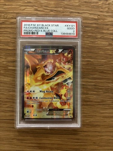 Pokémon TCG Charizard-EX XY Black Star Promo Holo Red And Blue Psa 2