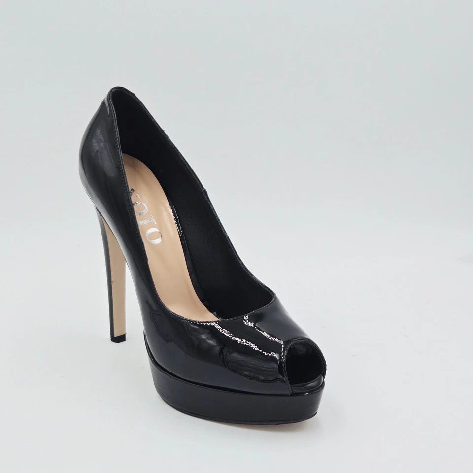 Zapatos Mujer Noto 39 Sandalias Negro Piel Charol 290AB - Imagen 2 de 4