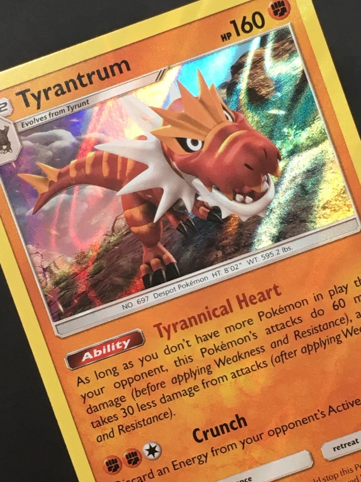 Pokemon TCG Tyrantrum 69/131 Holo Rare SM - Forbidden Light NM - Image 2 of 3