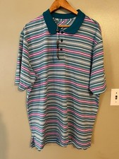 Under armor Mens Loose Heat Gear Performance Polo Shirt Striped Golf 2X NWT