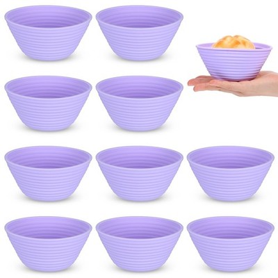 10 Pcs Silicone Bread Proofing Baskets 5 Inch Collapsible Sourdough Bread Bak...