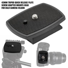 Tripod 43mm Quick Release Plate Screw Adapter Mounts Head For DSLR Camera UK
