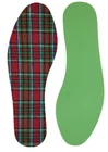 Tartan Cotton Upper Latex foam Insoles 2 Pair Pack size 10-11 Eur 44-45