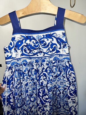 Authentic NWOT Dolce and Gabbana Girls Blue Mojica Dress