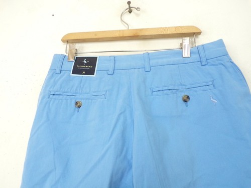 NUEVO CON ETIQUETAS TAILORBYRD Pantalones Cortos de Verano Azul Brillante Cintura Para Hombres Talla 30 - Imagen 4 de 5