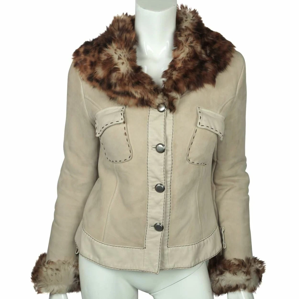 Vintage 70s Shearling Jacket Schianto Italy Ladies Size S M eBay