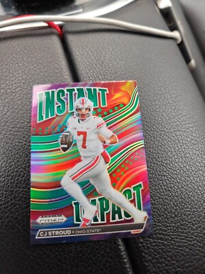 CJ Stroud Rookie Instant Impact Green Lazer Panini 2023 Prizm II-2 Draft Picks