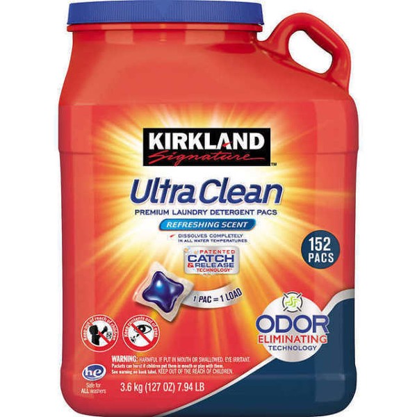 Kirkland Signature Ultra Clean Premium Laundry Detergent 152pacs
