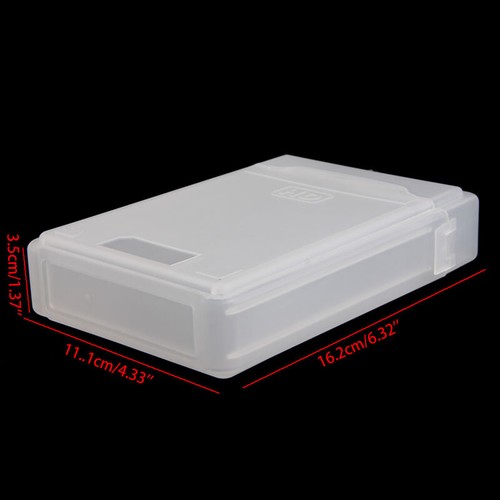 Case Box for 3.5" IDE Sata Hard Disk Plastic Storage Enclosure Cover - Afbeelding 8 van 11