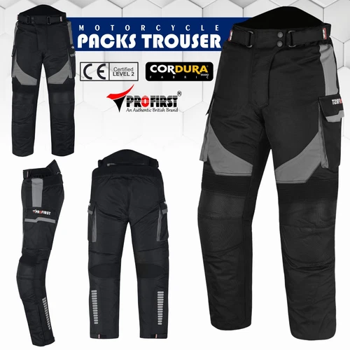 Motorbike Motorcycle Trousers Waterproof Cordura Textile Armor Biker Pants