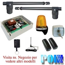 KIT AUTOMAZIONE CANCELLO BATTENTE MOTORI 230V 2 ANTE BATTENTI 