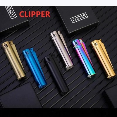 New Clipper Spades Metal Fireless Butane Gas Jet Torch Lighter Portable Lighter