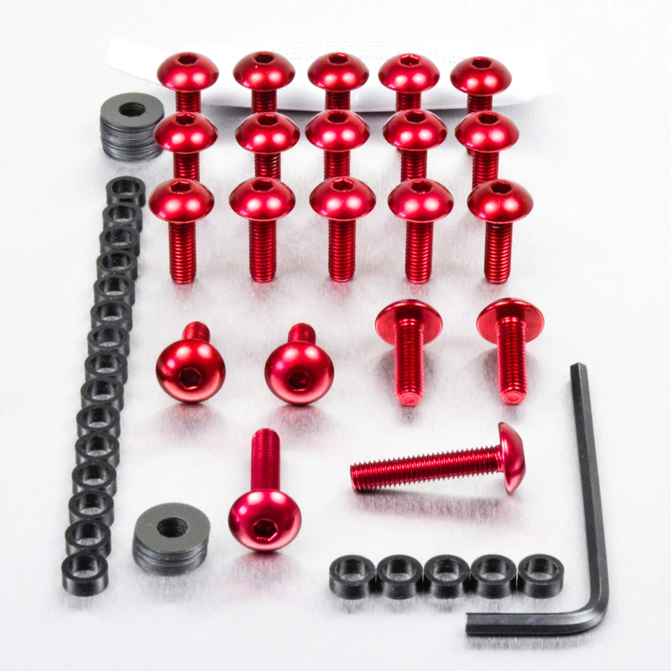 PRO-BOLT Kit visserie carenage en aluminium Aprilia RSV4 Factory Rouge