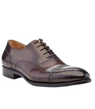 IKE BEHAR Mens Hand Made Dress Shoes Brown Size 11M NIB