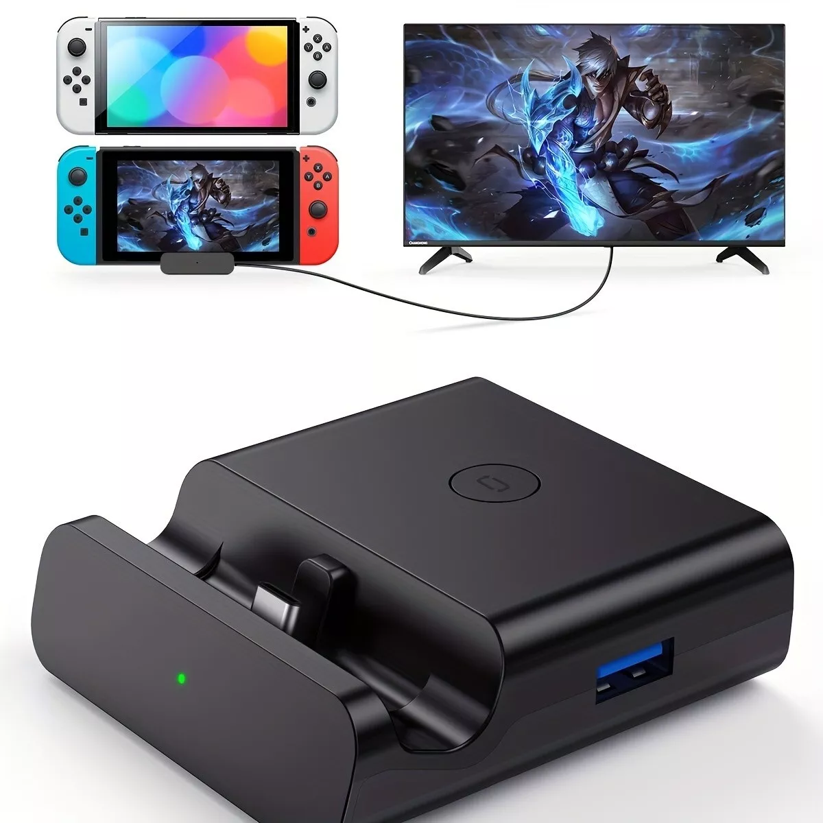 Switch Dock For Nintendo Switch And Switch Lite Switch Oled , Type-c Port  Charge Dock No Projection Nintendo Switch Accessories