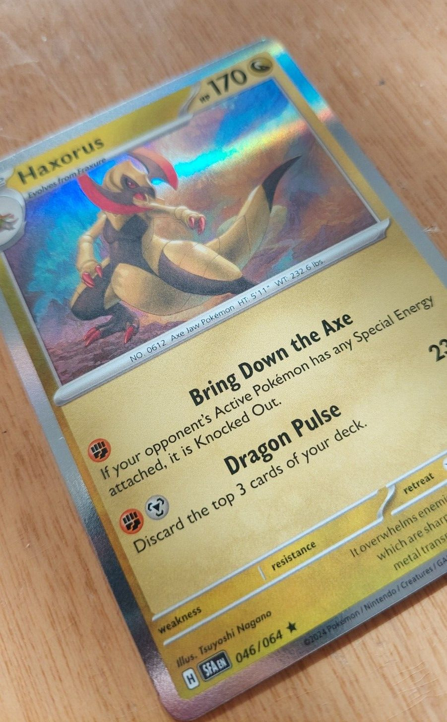 Haxorus 46/64 Holographic Pokemon card