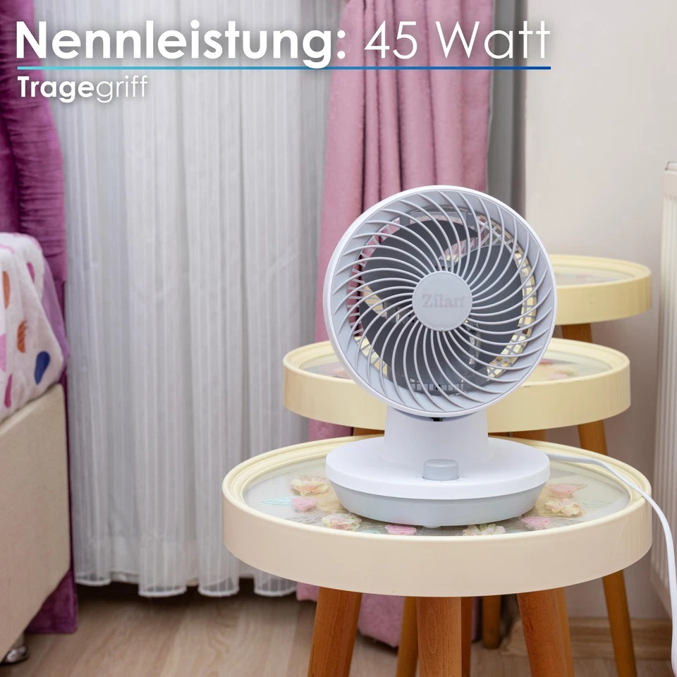 Tischventilator Ventilator Windmaschine Desk Fan Air Cooler Kleiner Ventilator - Bild 4 von 4