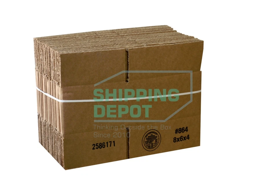 1-100 8x6x4 Corrugated Cardboard Packing Shipping Mailing Moving Carton Boxes - Image 3 of 4