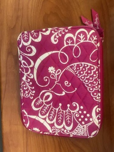 Vera Bradley E Reader iPad Mini Zip Case 8.5in x 6.25in Pink Floral pattern-image