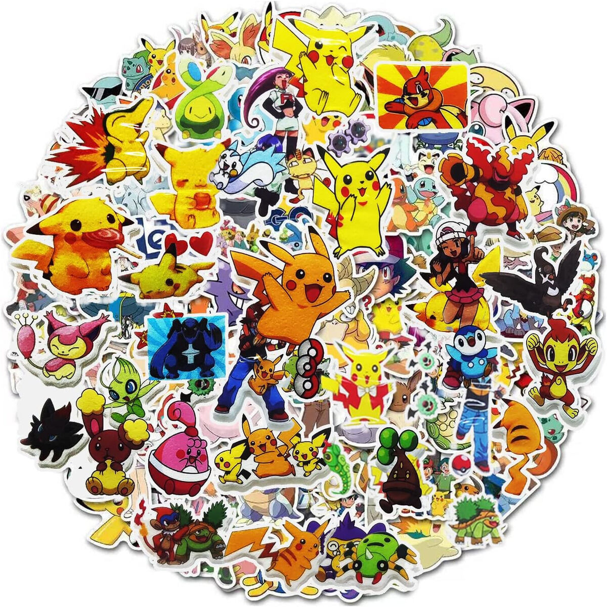 100 Pc Anime Stickers Kawaii Cartoon 3D Puffy Sticker Gift for Kids Teen  Party