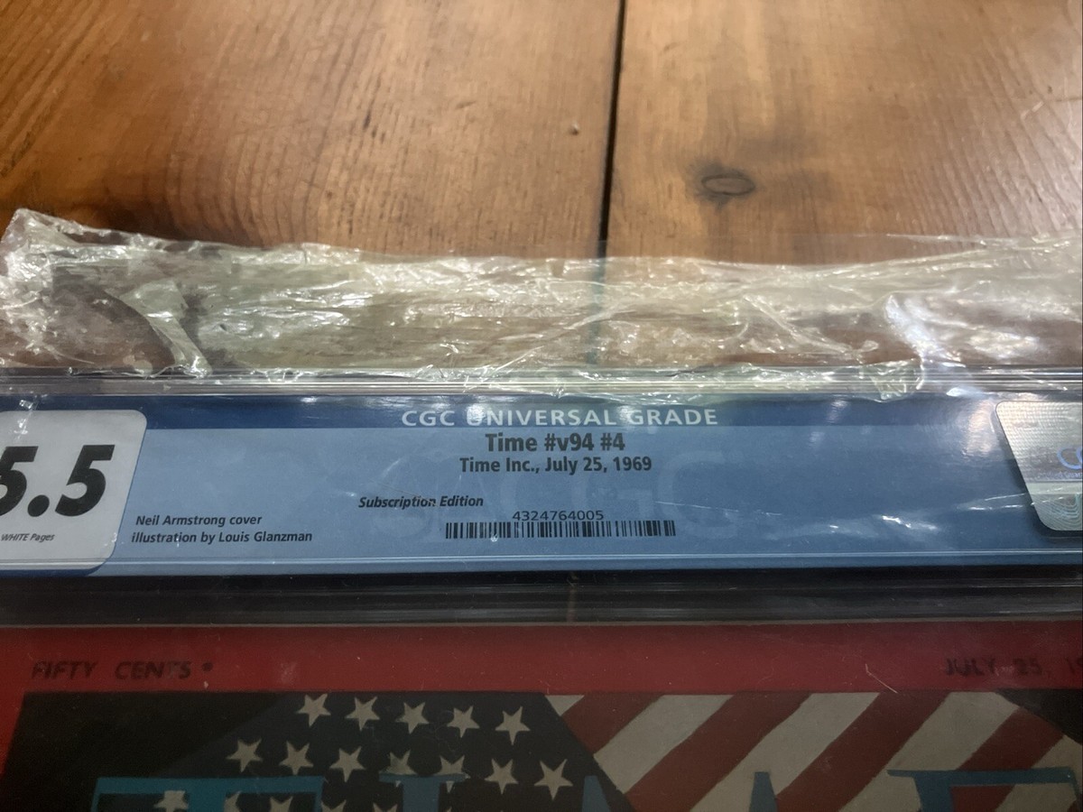 July 25 1969 Time Magazine CGC 5.5 - Subscription, Man On The Moon