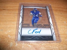 2022 Leaf Trinity Clear NFL Football Chris Rodriguez Jr Rookie Auto Card /99