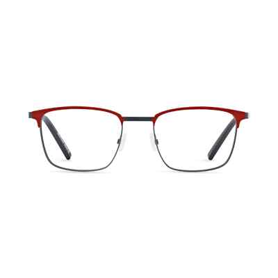 Morel France 10182O GR15 Red Square Titanium Eyeglasses Frame 55-21-150