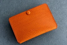 Atelier Du Cuir Simplet "SNAP"  card case/holder dollaro orange