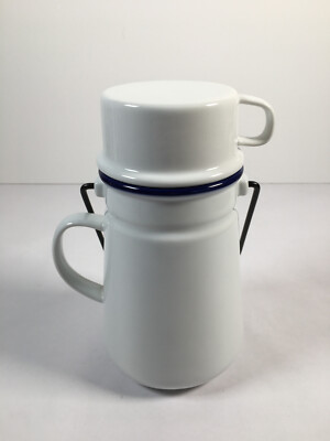 Keramik Milch-/Wasserträger im Vintage Stil mit Becher und Henkel - Landhaus