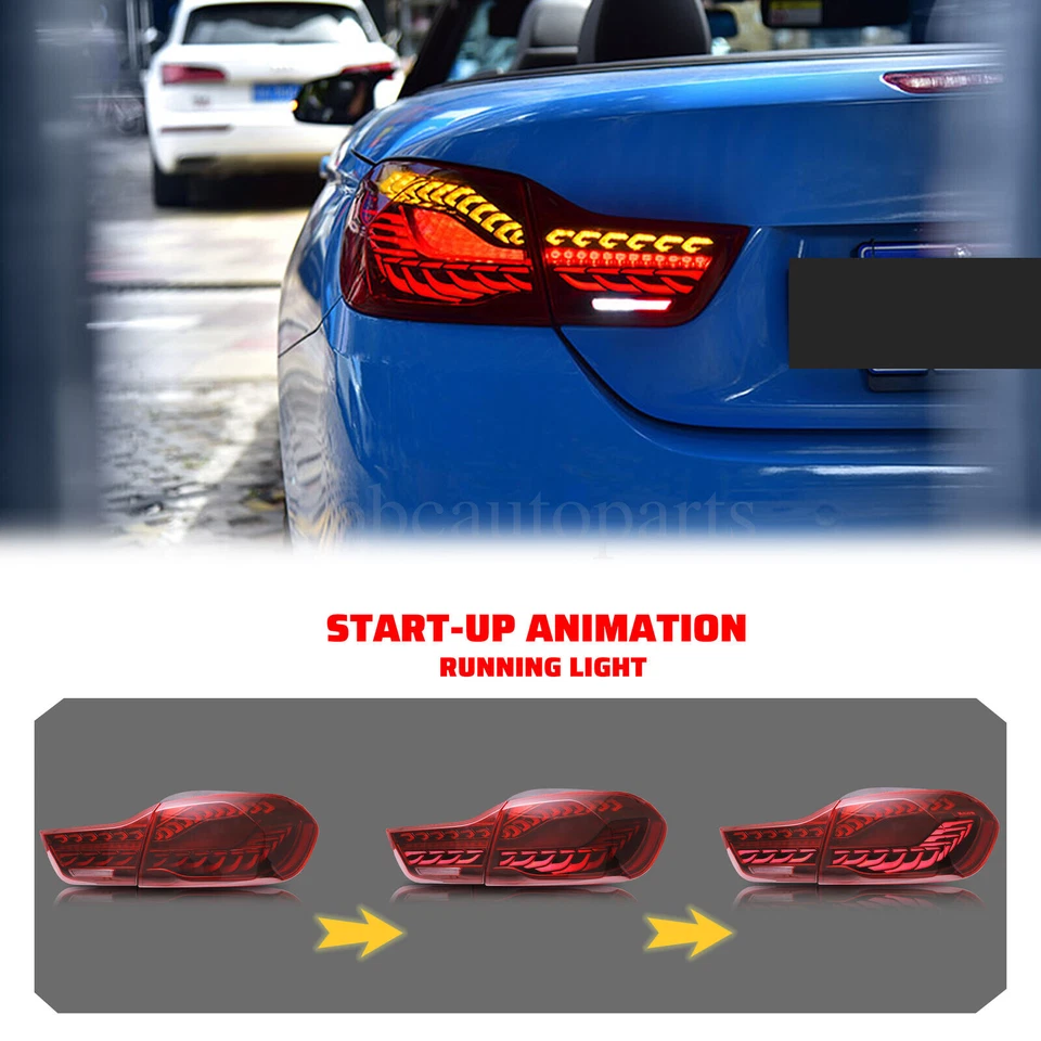 Luces traseras LED lámparas de animación rojas para BMW Serie 4 M4 F32 F82 F36 2014-2020 Foto 3 de 4