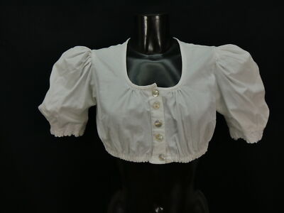 Gr.36 Dirndlbluse mit Spitze Bluse für Dirndl Hammerschmid Trachtenbluse B8204