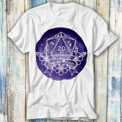 Dungeon Masters DND Player Dice 20 In Space D20 RPG T-Shirt Top Tee Unisex 1287