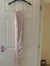 nude strappy meshi midi dress size 8