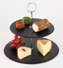 Buffetgestell Buffetleiter Etagere Serviergestell Schiefer &Oslash; 25 cm Gastlando