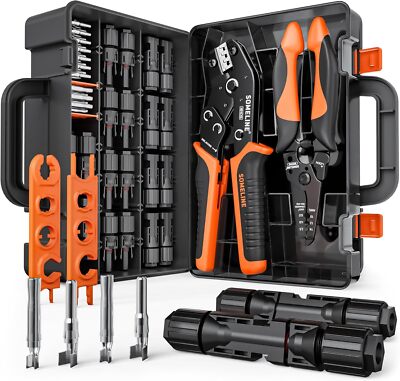 2 sets of tools + 12 solar  Solar Connector Crimping Tool Kit, 14-10 AWG Crimper