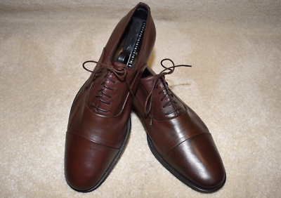 Brunomagli Brown Leather Men’s Oxford Shoes 10.5 M Made in Italy ?? Alfonso Oxford – Bruno Magli main image 4