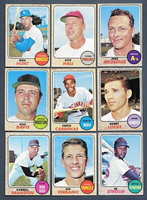 1968 Topps ''Choose your Card'' (EX or Better) Series 1 (Cards #1 thru #109)