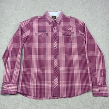 PME Legend Mens Shirt XL Pink Button-Up Check Formal Casual