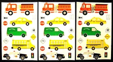 Mrs Grossman Vintage 4x6" Three Sticker Sheets 'Vehicles' (c-2002)