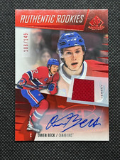 2023-24 SP Game Used Hockey Authentic Rookies Patch Auto #213 Owen Beck /149