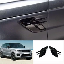 For Range Rover Sport 2018-2022 Gloss Black Side Fender Air Wing Vent Replace 2X