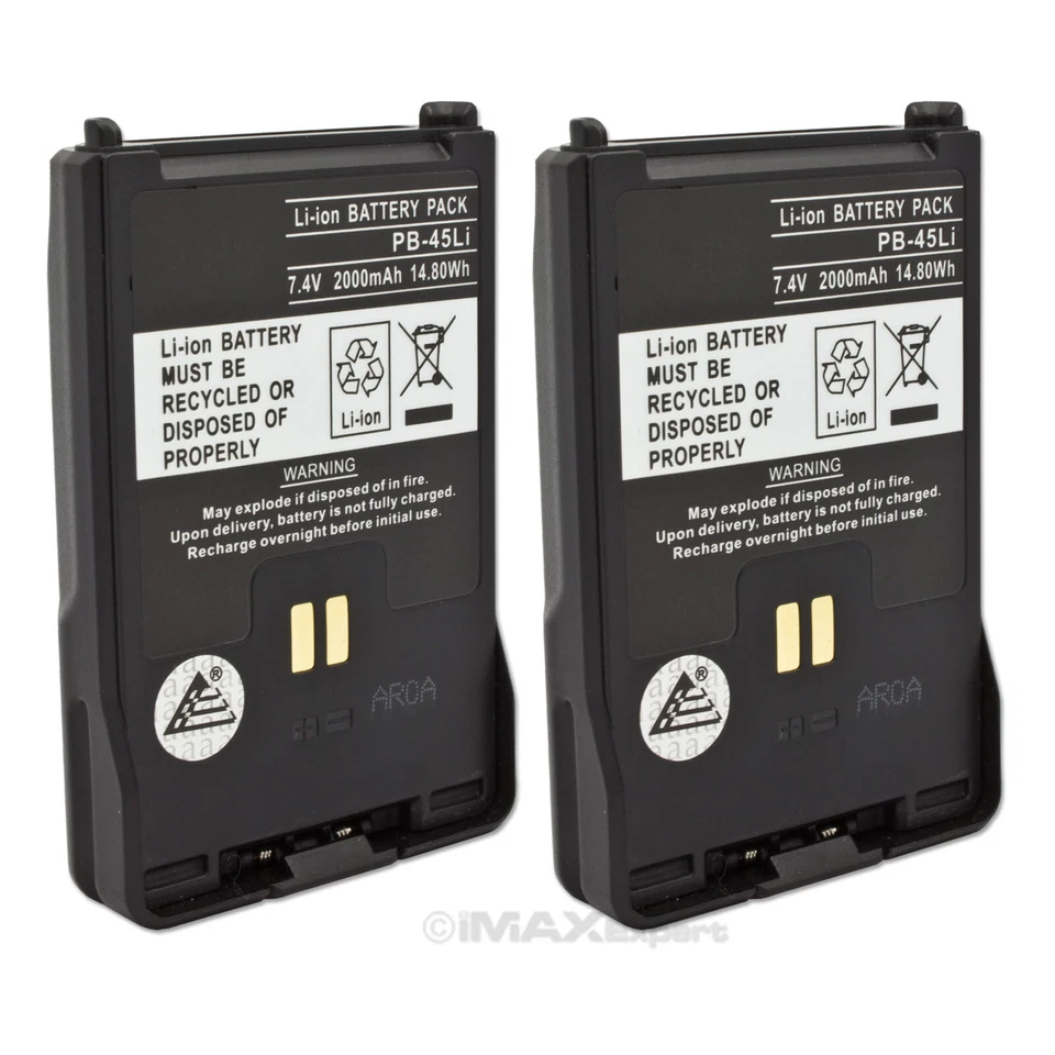 Bateria de íon de lítio 2x 7.4V 2000mAh para Kenwood PB-45, PB-45L, TH-D72A, TH-D72E - Imagem 2 de 4