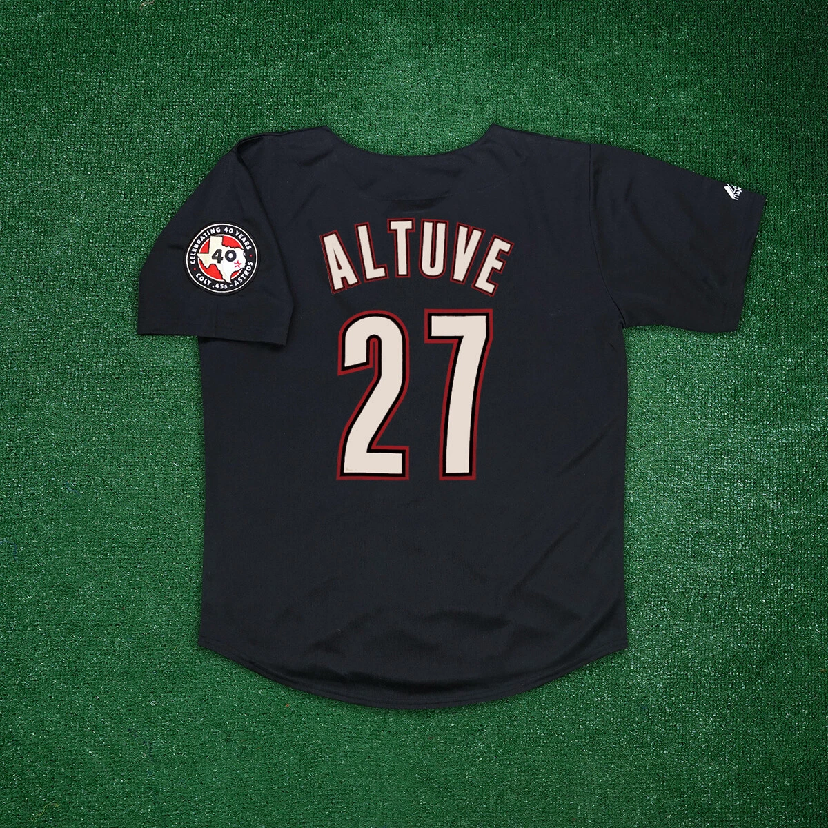 Jose Altuve 2001 Houston Astros Men's Alternate Black Jersey w/ 40th  Patch