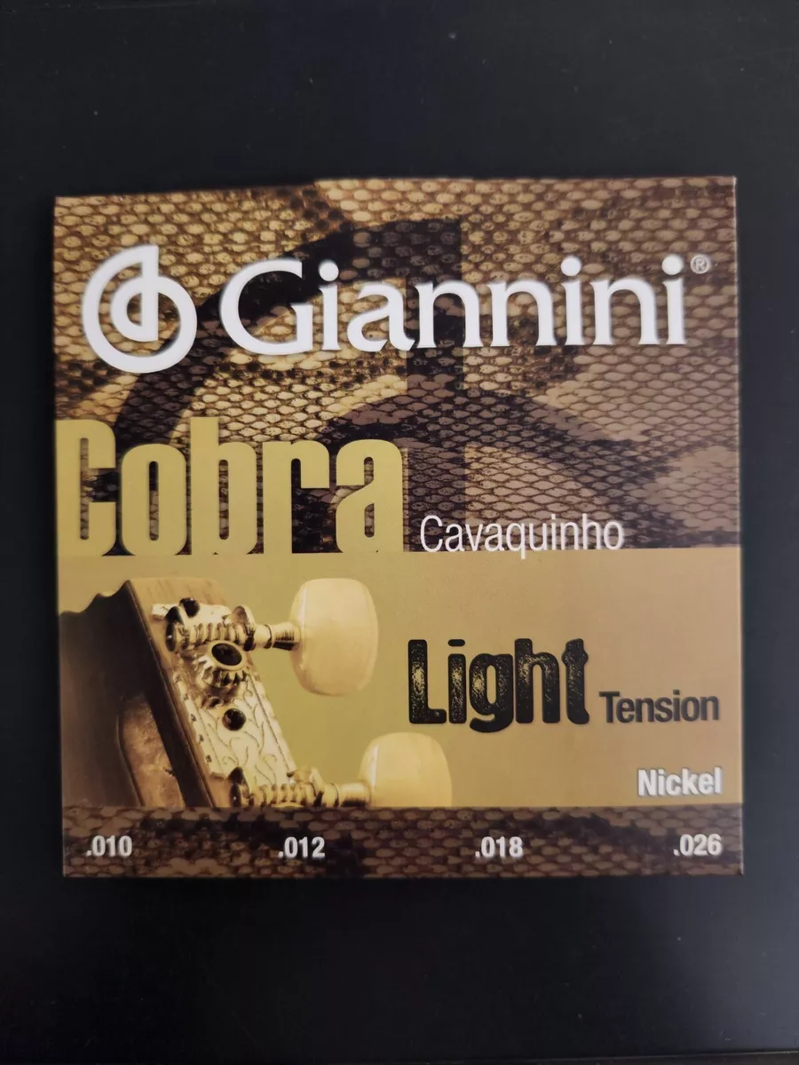 GIANNINI SET OF 4 CAVAQUINHO STRINGS HEAVY TENSION NICKEL MADE IN BRAZIL  COBRA