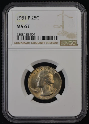 1981-P MS 67 NGC United States Washington Quarter