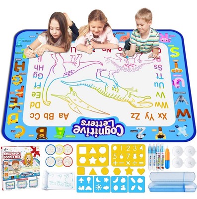 40  x 32  Education Large Magic Water Drawing Doodling Mat for Kids Age 2-8 YO