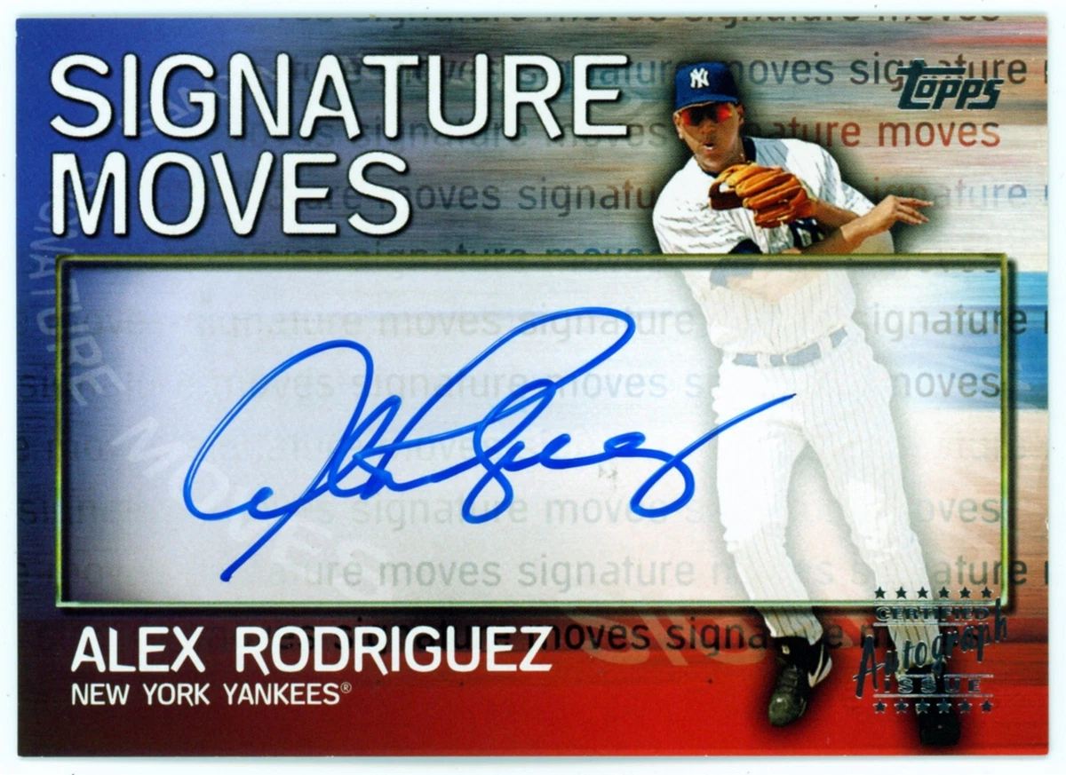 Topps Alex Rodriguez Autographed Baseball Sports Trading Cards 